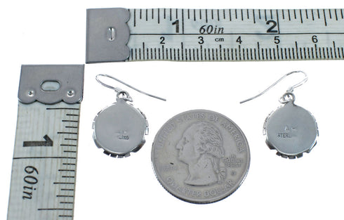 Native American Navajo Sterling Silver Opal Hook Dangle Earring JX128397